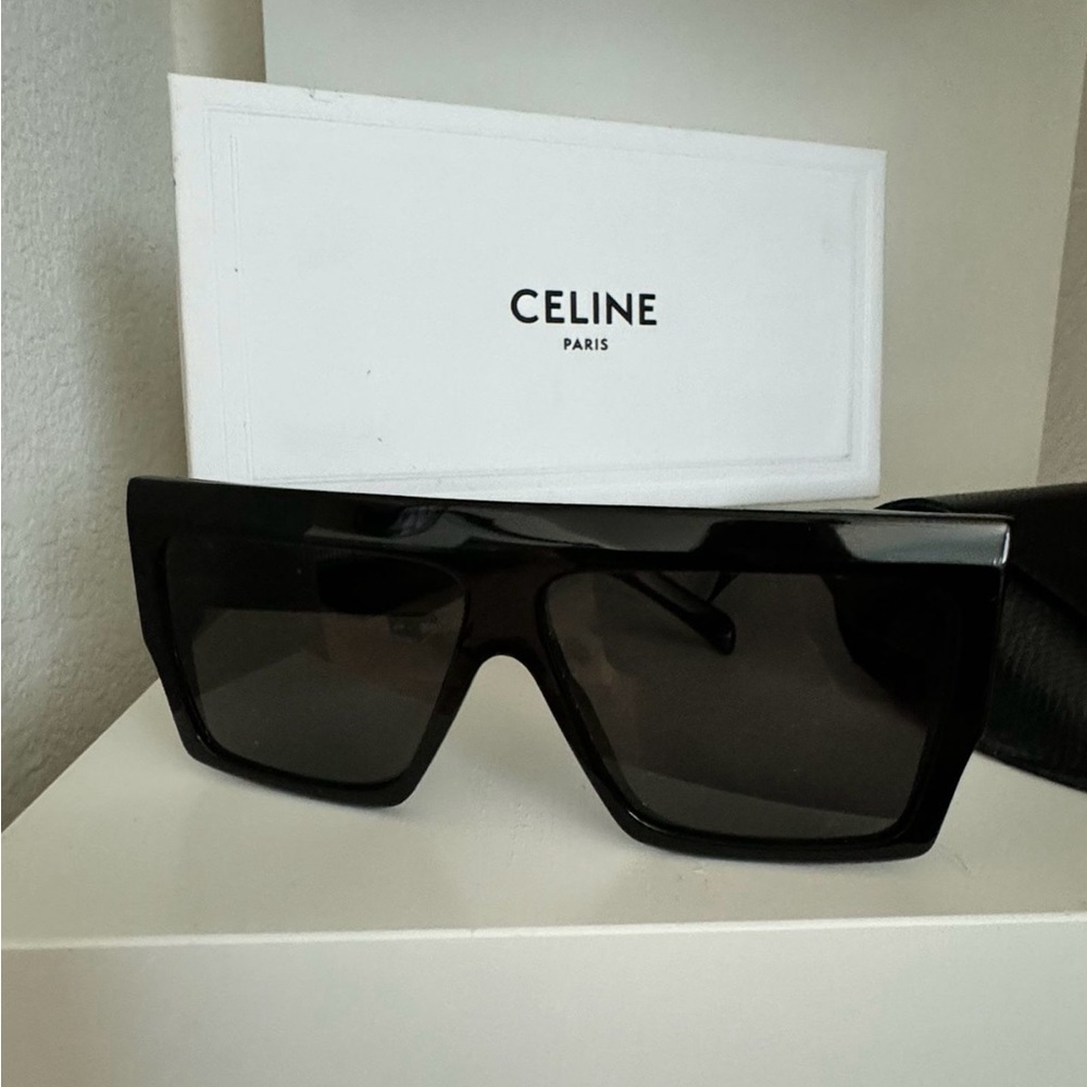 Celine polarized flat top square sunglasses